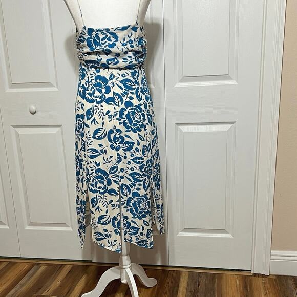 Moda Int’l. size 14 blue & white silk sundress. - Picture 2 of 10